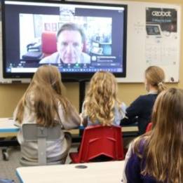 Connor Talks To Class About Space Flight